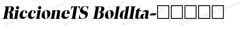 RiccioneTS BoldIta字体转换